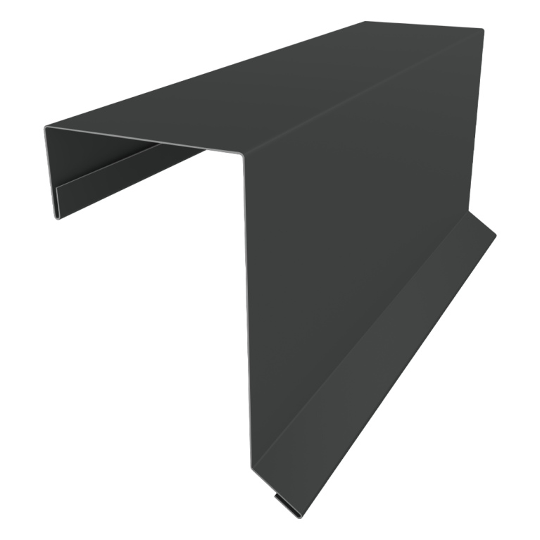 Планка торцевая кровельная фальц Grand Line 65х97 0,5 Velur X RAL 7016 антрацитово-серый (3м)