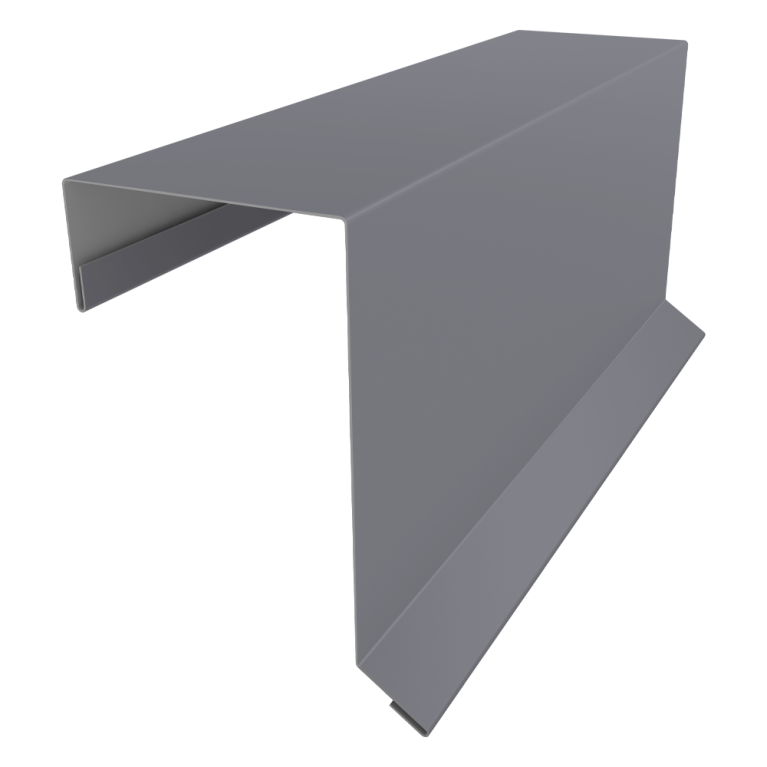 Планка торцевая кровельная фальц Grand Line 65х97 0,7 PE с пленкой RAL 7004 сигнальный серый (2м)