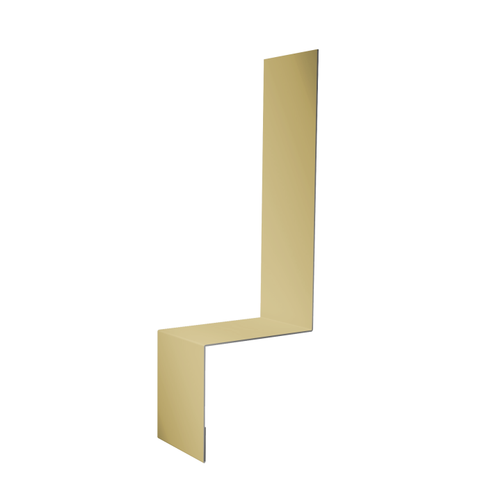 Планка примыкание боковое фальц 0,4 PE с пленкой RAL 1014 слоновая кость (2м)