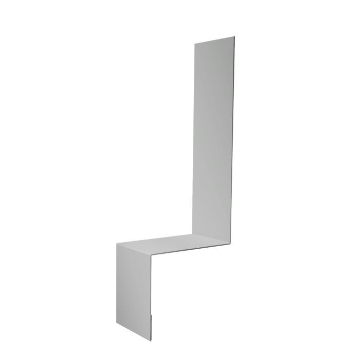 Планка примыкание боковое фальц 0,45 Drap TX RAL 7047 телегрей 4 (2м)