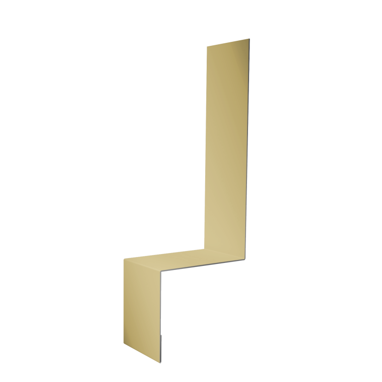 Планка примыкание боковое фальц 0,45 PE с пленкой RAL 1014 слоновая кость (2м)