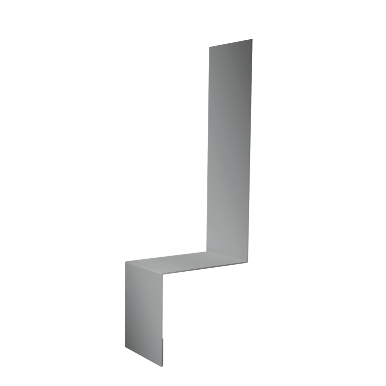 Планка примыкание боковое фальц 0,45 PE с пленкой RAL 7004 сигнальный серый (3м)