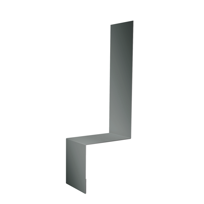 Планка примыкание боковое фальц 0,45 PE с пленкой RAL 7005 мышино-серый (2м)