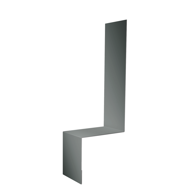 Планка примыкание боковое фальц 0,45 PE с пленкой RAL 7005 мышино-серый (2м)