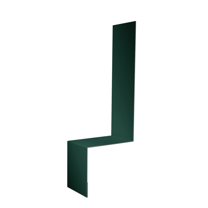 Планка примыкание боковое фальц 0,5 Satin Matt RAL 6005 зеленый мох (3м)