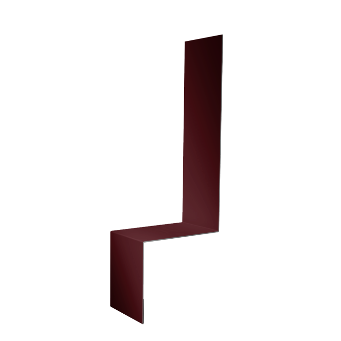 Планка примыкание боковое фальц 0,5 Satin Matt TX RAL 3005 красное вино (3м)