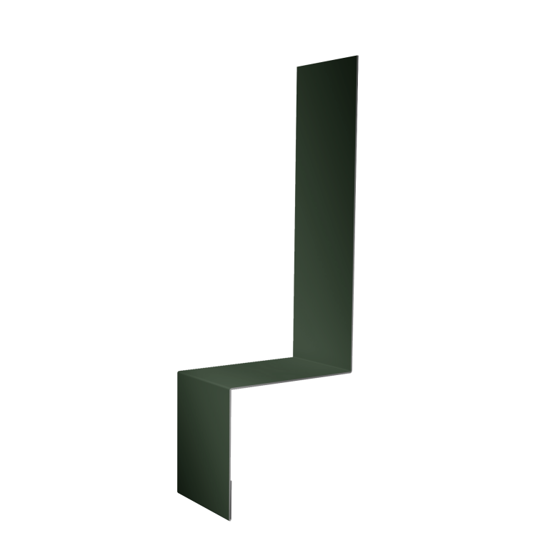 Планка примыкание боковое фальц 0,5 Satin Matt TX RAL 6020 хромовая зелень (2м)