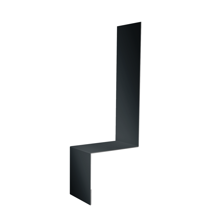 Планка примыкание боковое фальц 0,5 Satin Matt TX RAL 7016 антрацитово-серый (3м)