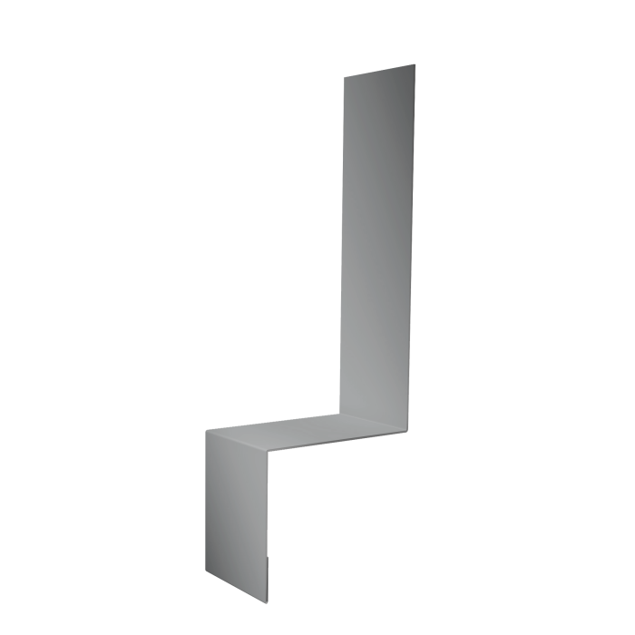 Планка примыкание боковое фальц 0,5 Satin с пленкой RAL 7004 сигнальный серый (2м)