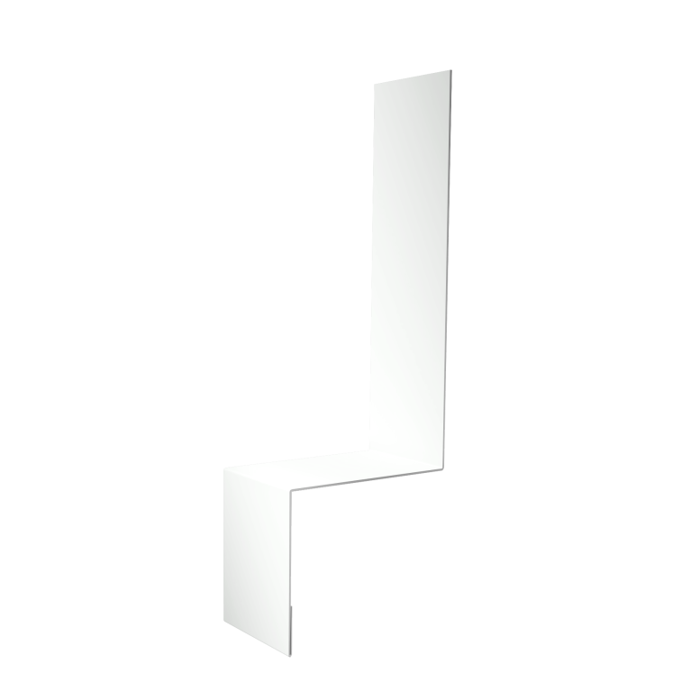 Планка примыкание боковое фальц 0,5 Satin с пленкой RAL 9003 сигнальный белый (3м)