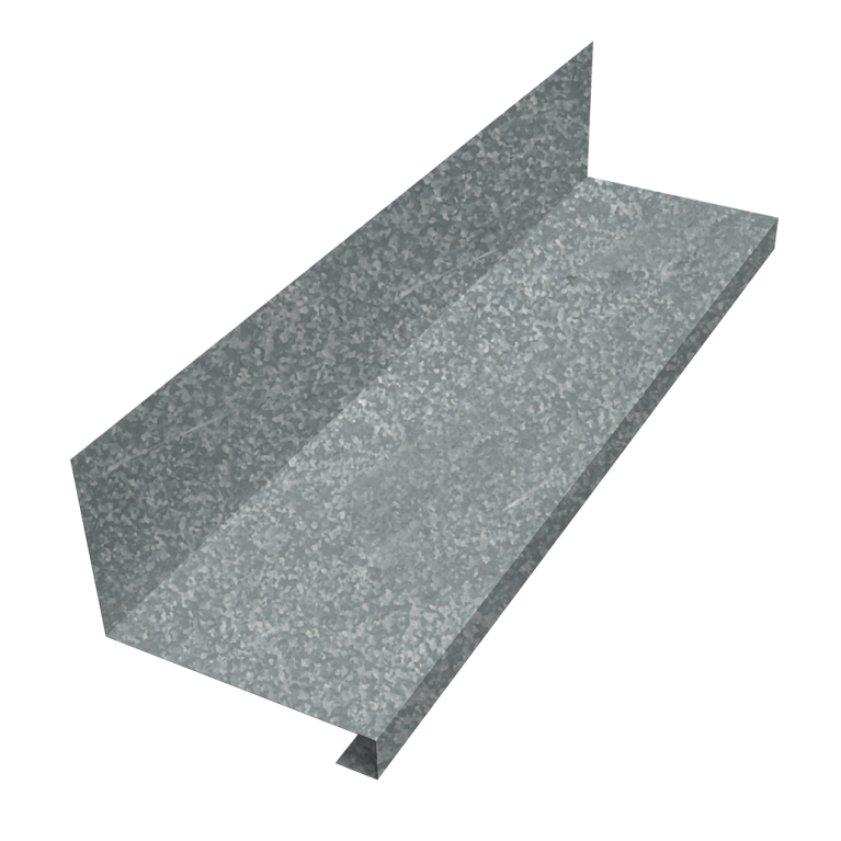 Планка примыкание нижнее к трубе фальц 0,45 Zn (3м)