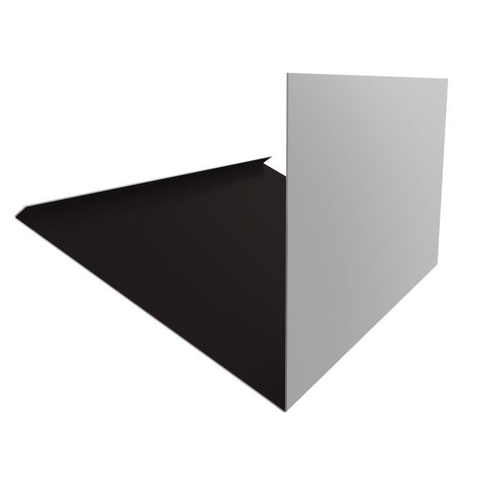 Планка примыкание верхнее к трубе фальц 0,5 Drap RAL 9005 черный (3м)