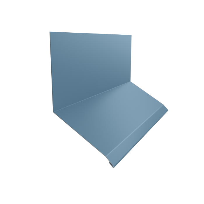 Планка примыкание верхнее к стене фальц Grand Line 150х130х20 0,45 Drap TX RAL 5024 пастельно-синий (2м)