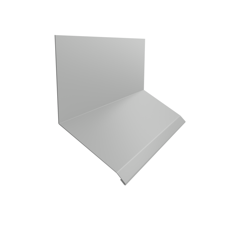 Планка примыкание верхнее к стене фальц Grand Line 150х130х20 0,45 Drap TX RAL 7047 телегрей 4 (2м)