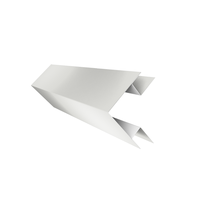 Угол внешний сложный фальц 0,45 Drap с пленкой RAL 9003 сигнальный белый (2м)