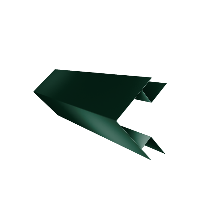 Угол внешний сложный фальц 0,45 PE-Double с пленкой RAL 6005 зеленый мох (2м)