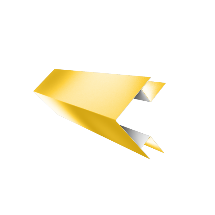 Угол внешний сложный фальц 0,45 PE с пленкой RAL 1018 цинково-желтый (3м)