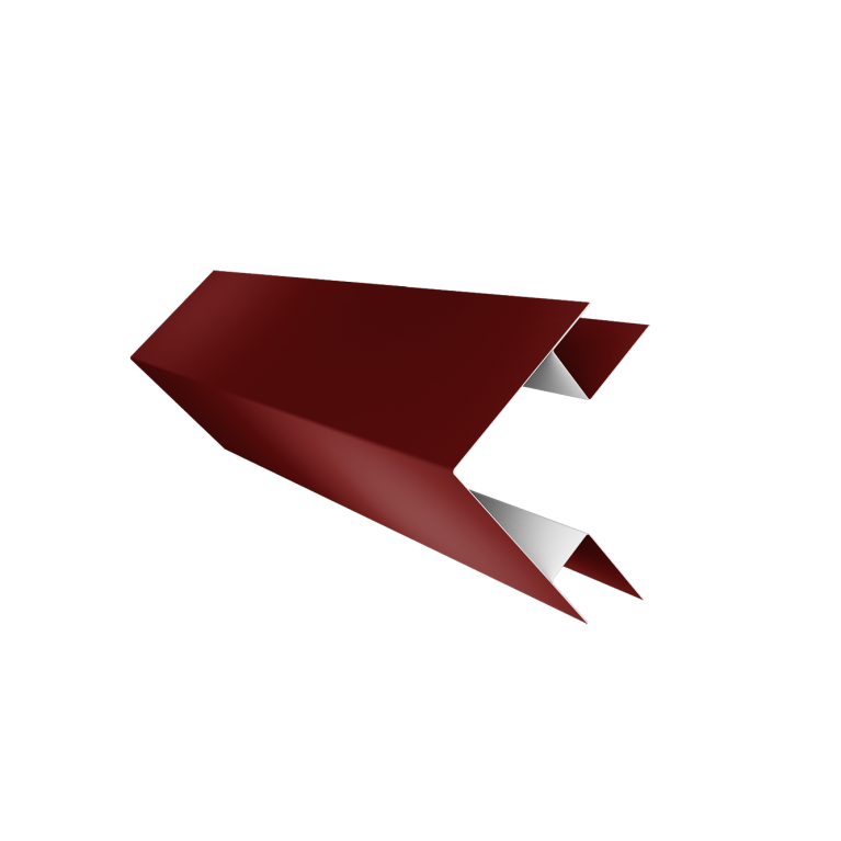 Угол внешний сложный фальц 0,45 PE с пленкой RAL 3011 коричнево-красный (3м)