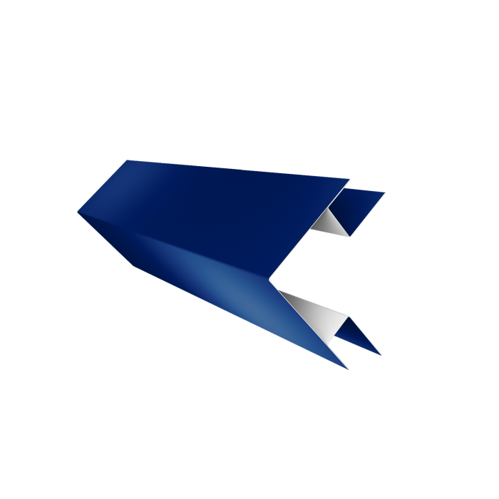 Угол внешний сложный фальц 0,45 PE с пленкой RAL 5002 ультрамариново-синий (3м)