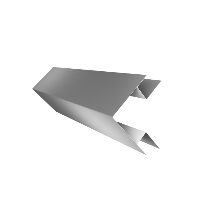 Угол внешний сложный фальц 0,45 PE с пленкой RAL 7004 сигнальный серый (2м)