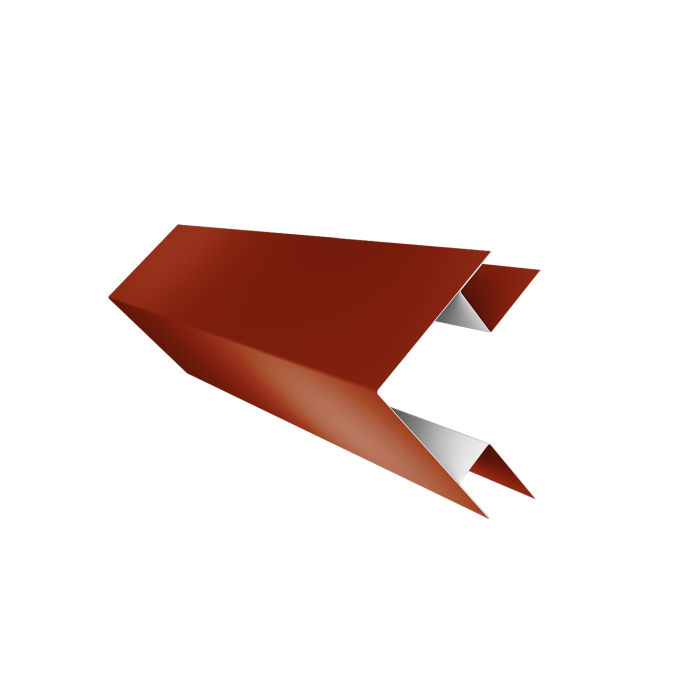 Угол внешний сложный фальц 0,5 PurLite Matt RAL 8004 терракота (3м)