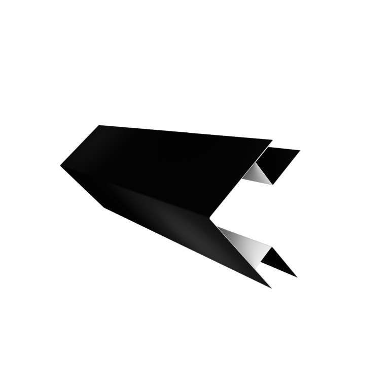 Угол внешний сложный фальц 0,5 Rooftop Бархат RAL 9005 черный (3м)