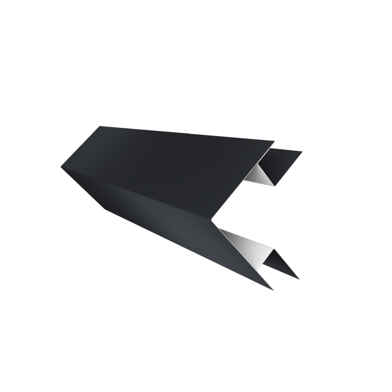 Угол внешний сложный фальц 0,5 Satin Matt RAL 7024 мокрый асфальт (3м)