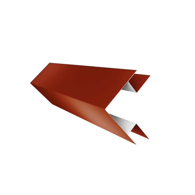 Угол внешний сложный фальц 0,5 Satin Matt TX RAL 8004 терракота (3м)