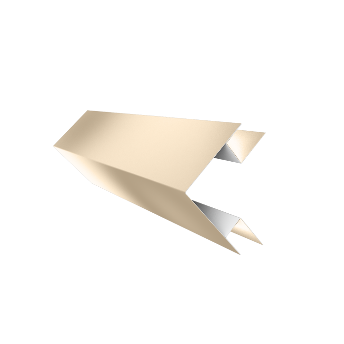 Угол внешний сложный фальц 0,5 Satin с пленкой RAL 1015 светлая слоновая кость (2м)