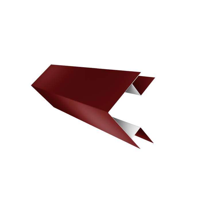 Угол внешний сложный фальц 0,5 Satin с пленкой RAL 3011 коричнево-красный (2м)