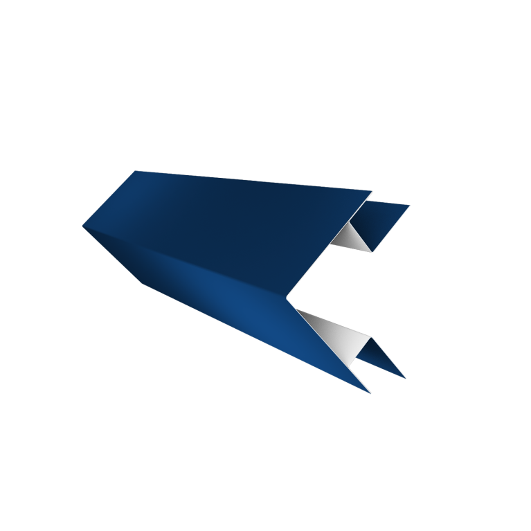 Угол внешний сложный фальц 0,5 Satin с пленкой RAL 5005 сигнальный синий (2м)