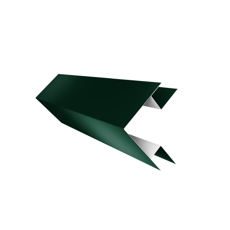 Угол внешний сложный фальц 0,5 Satin с пленкой RAL 6005 зеленый мох (3м)