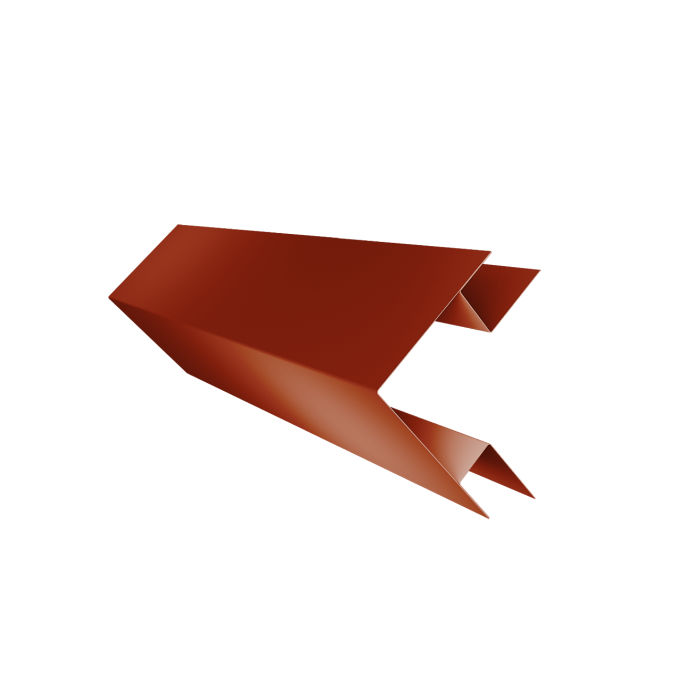 Угол внешний сложный фальц 0,5 Velur X RAL 8004 терракота (2м)