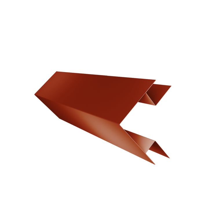 Угол внешний сложный фальц 0,5 Velur X RAL 8004 терракота (2м)