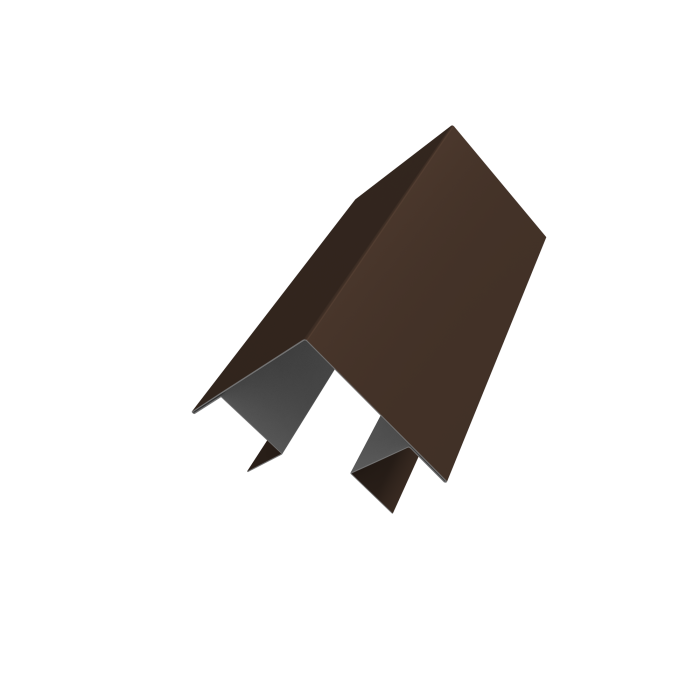 Угол внешний сложный Кликфальц Pro 0,45 Drap TX RAL 8017 шоколад (3м)