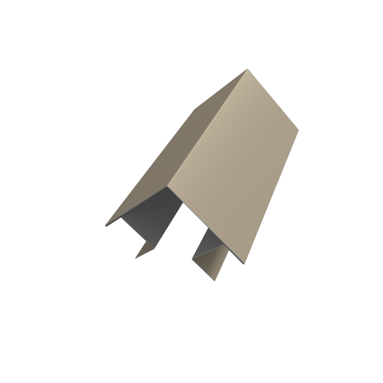 Угол внешний сложный Кликфальц Pro 0,45 PE с пленкой RAL 1015 светлая слоновая кость (3м)