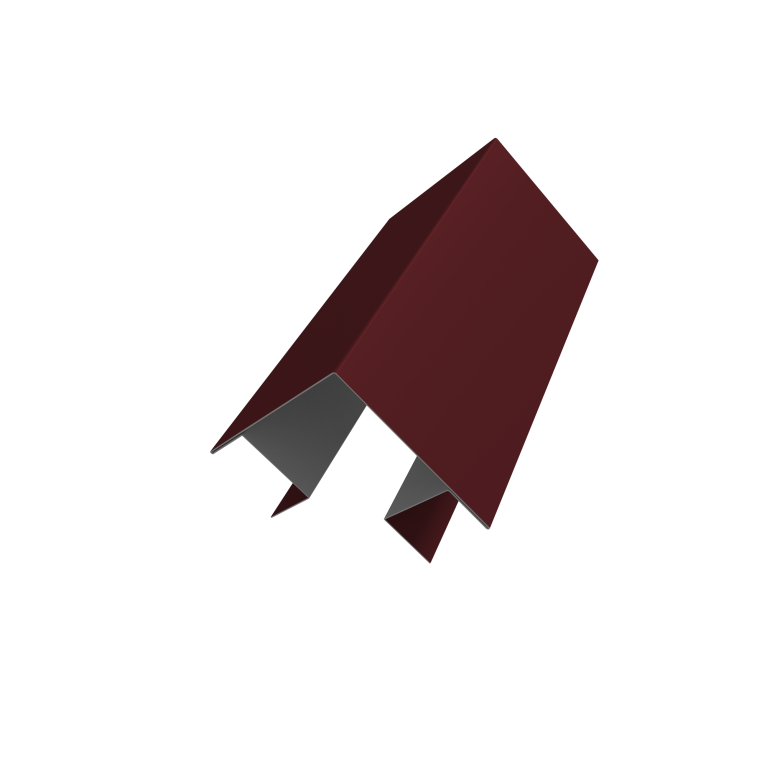 Угол внешний сложный Кликфальц Pro 0,5 PE с пленкой RAL 3005 красное вино (2м)