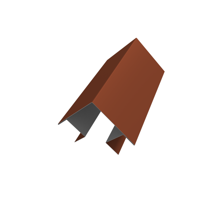 Угол внешний сложный Кликфальц Pro 0,5 Satin Matt RAL 8004 терракота (2м)