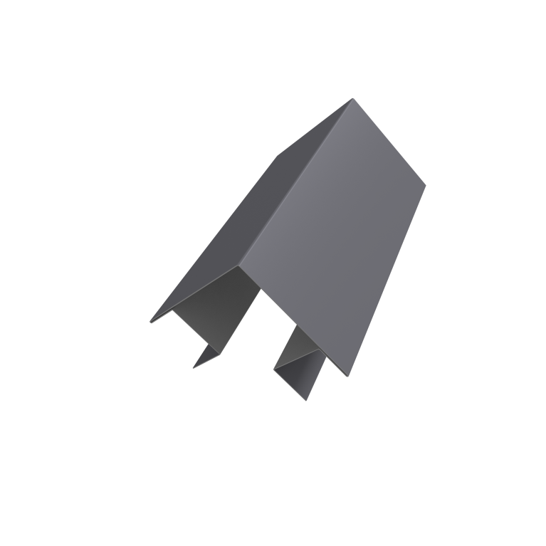 Угол внешний сложный Кликфальц Pro 0,5 Satin с пленкой RAL 7004 сигнальный серый (2м)