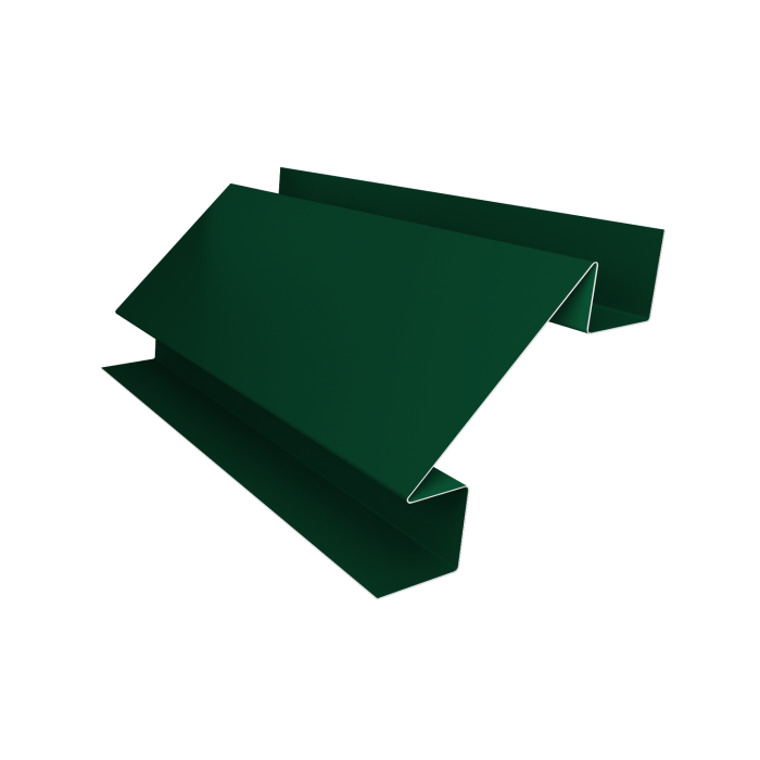 Угол внутренний сложный фальц 0,45 PE-Double с пленкой RAL 6005 зеленый мох (3м)