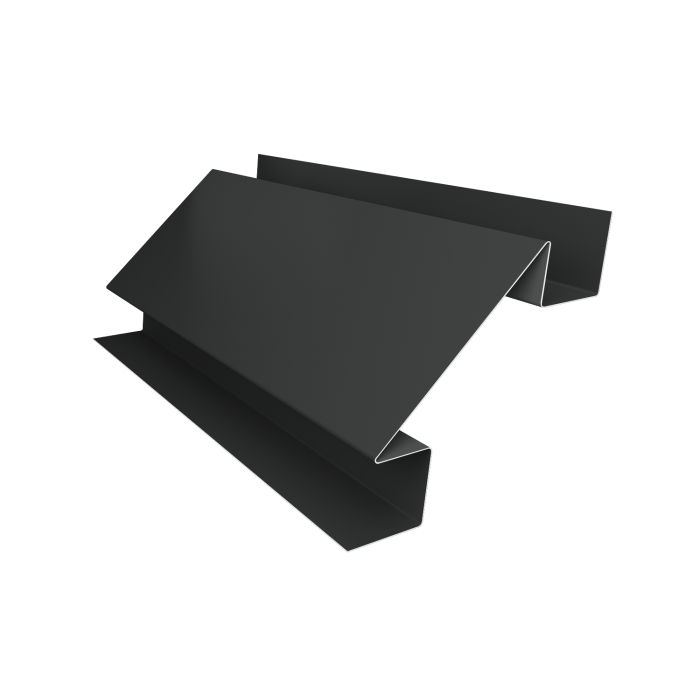 Угол внутренний сложный фальц 0,45 PE-Double с пленкой RAL 7016 антрацитово-серый (3м)