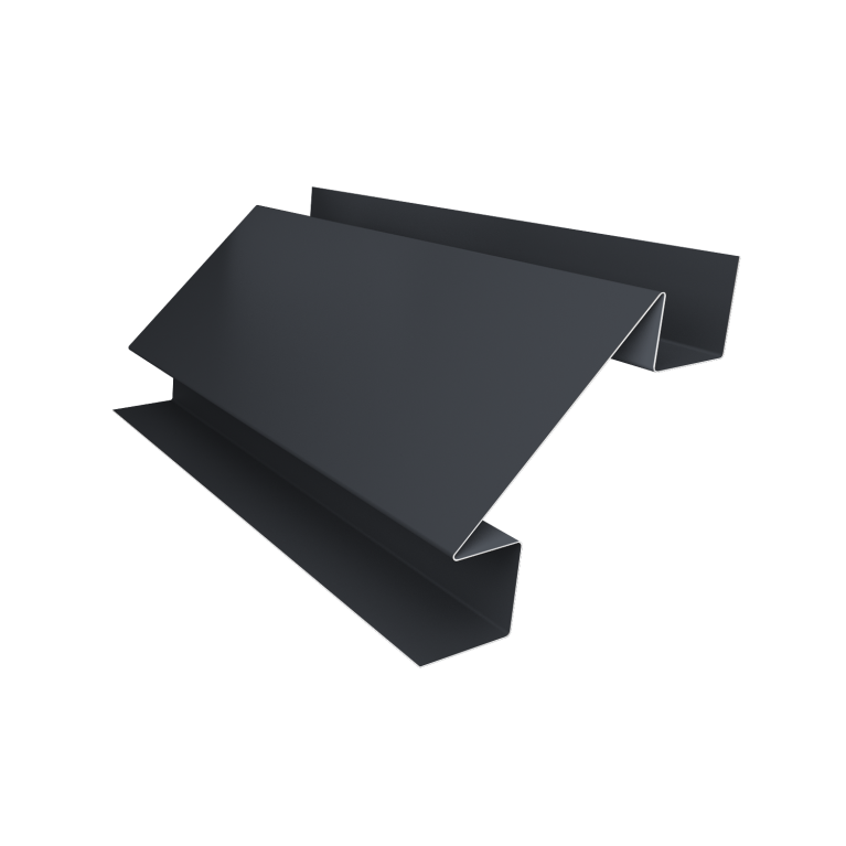 Угол внутренний сложный фальц 0,45 PE-Double с пленкой RAL 7024 мокрый асфальт (2м)