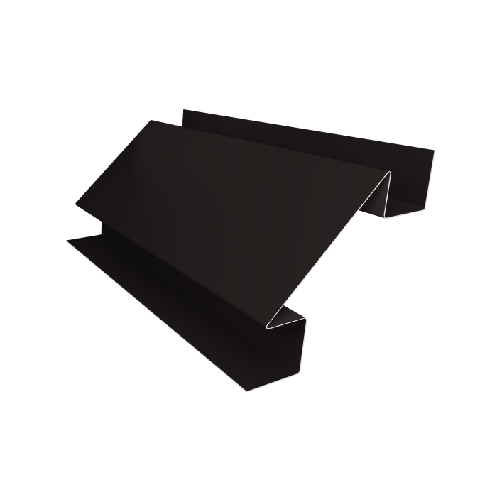 Угол внутренний сложный фальц 0,45 PE-Double с пленкой RAL 9005 черный (2м)