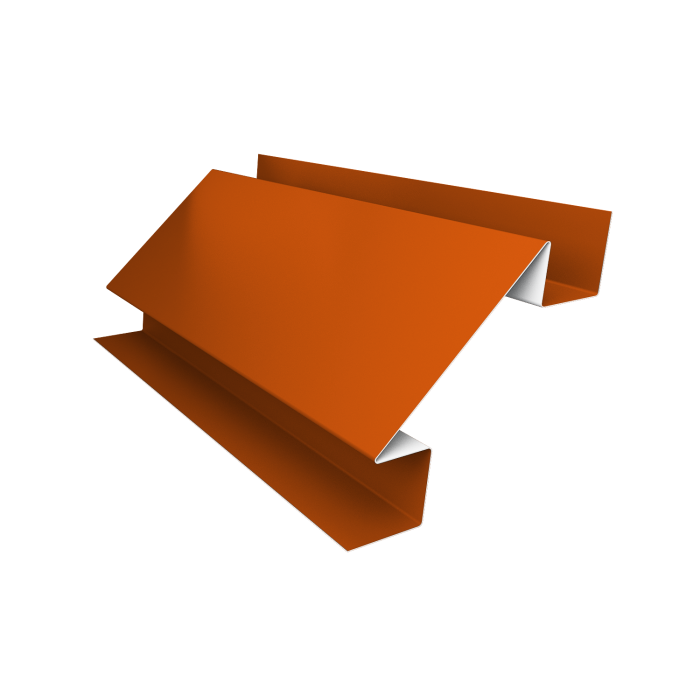 Угол внутренний сложный фальц 0,45 PE с пленкой RAL 2004 оранжевый (3м)