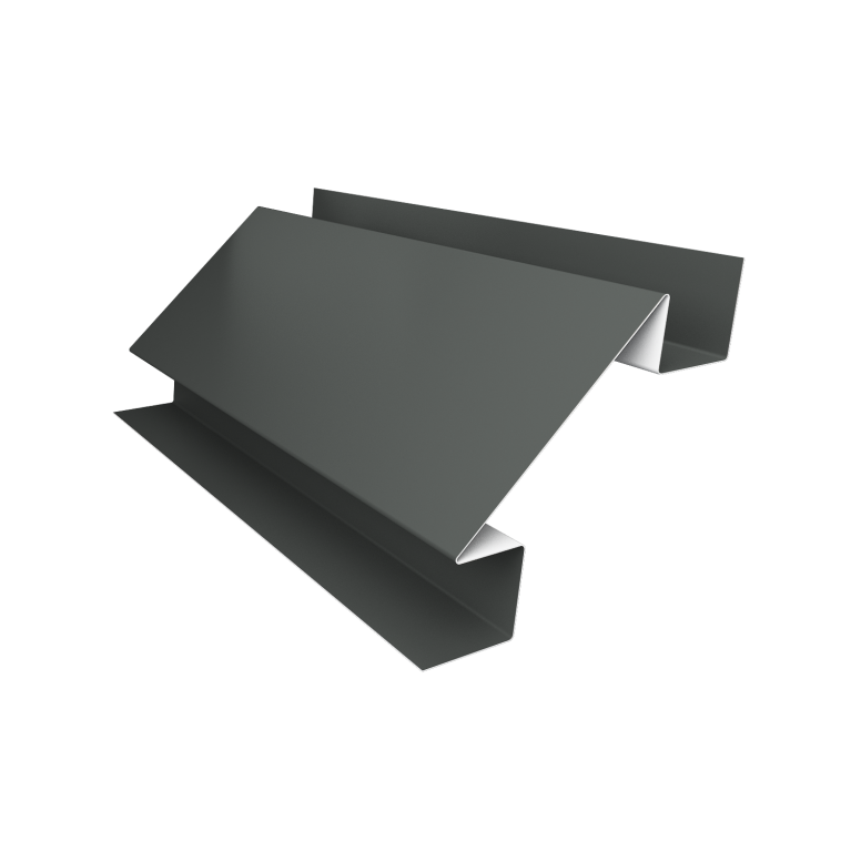 Угол внутренний сложный фальц 0,45 PE с пленкой RAL 7005 мышино-серый (2м)