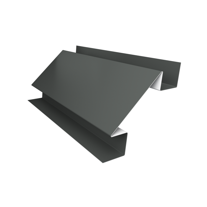 Угол внутренний сложный фальц 0,45 PE с пленкой RAL 7005 мышино-серый (3м)