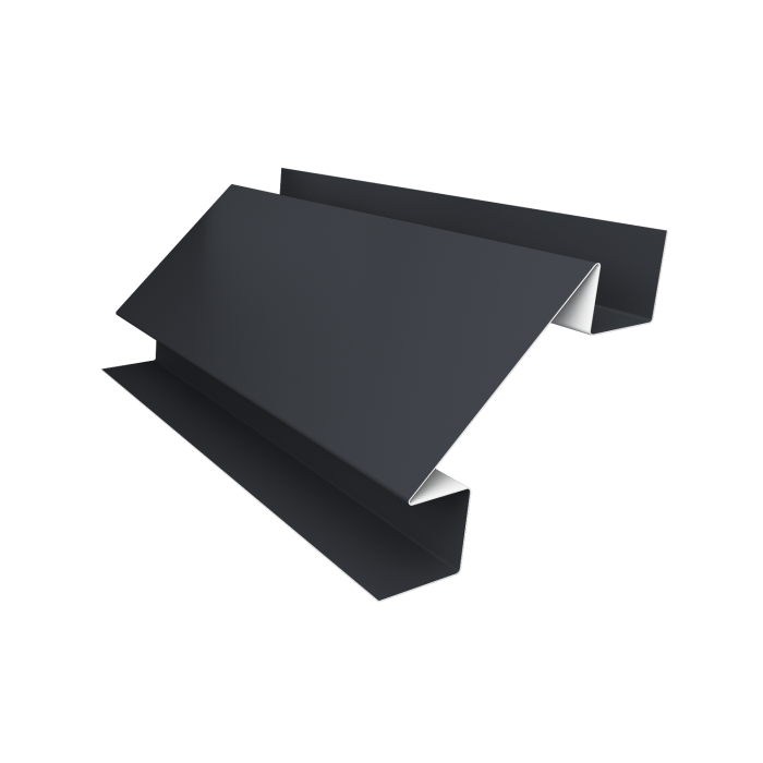 Угол внутренний сложный фальц 0,45 PE с пленкой RAL 7024 мокрый асфальт (2м)