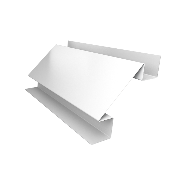 Угол внутренний сложный фальц 0,45 PE с пленкой RAL 9003 сигнальный белый (2м)