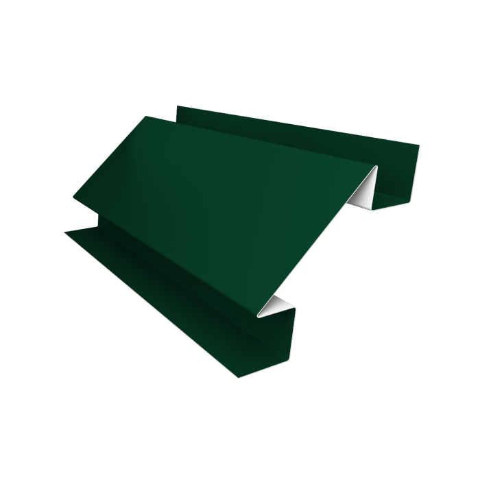 Угол внутренний сложный фальц 0,5 PE с пленкой RAL 6005 зеленый мох (2м)