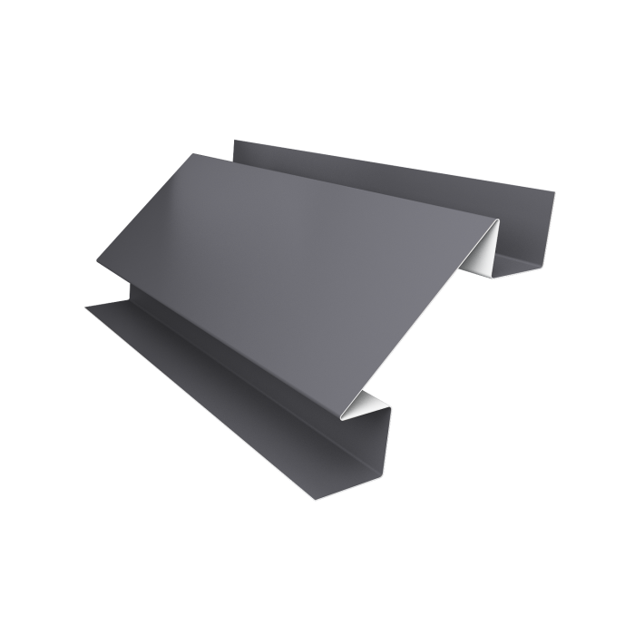 Угол внутренний сложный фальц 0,5 PE с пленкой RAL 7004 сигнальный серый (3м)